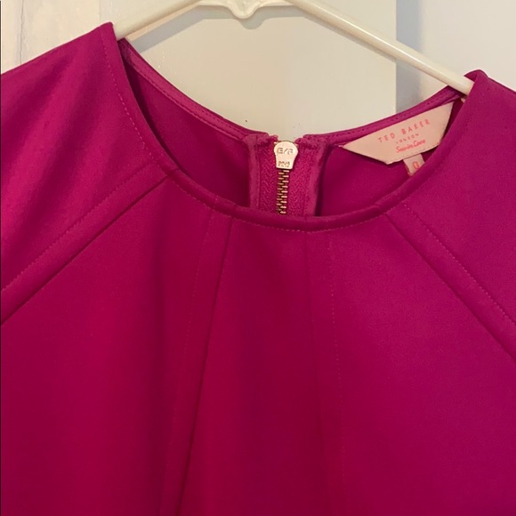 Ted Baker Fuchsia Eebrr Skater Dress sz 0 = 2 - Picture 3 of 7